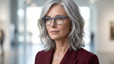 brille frech graue kurzhaarfrisuren